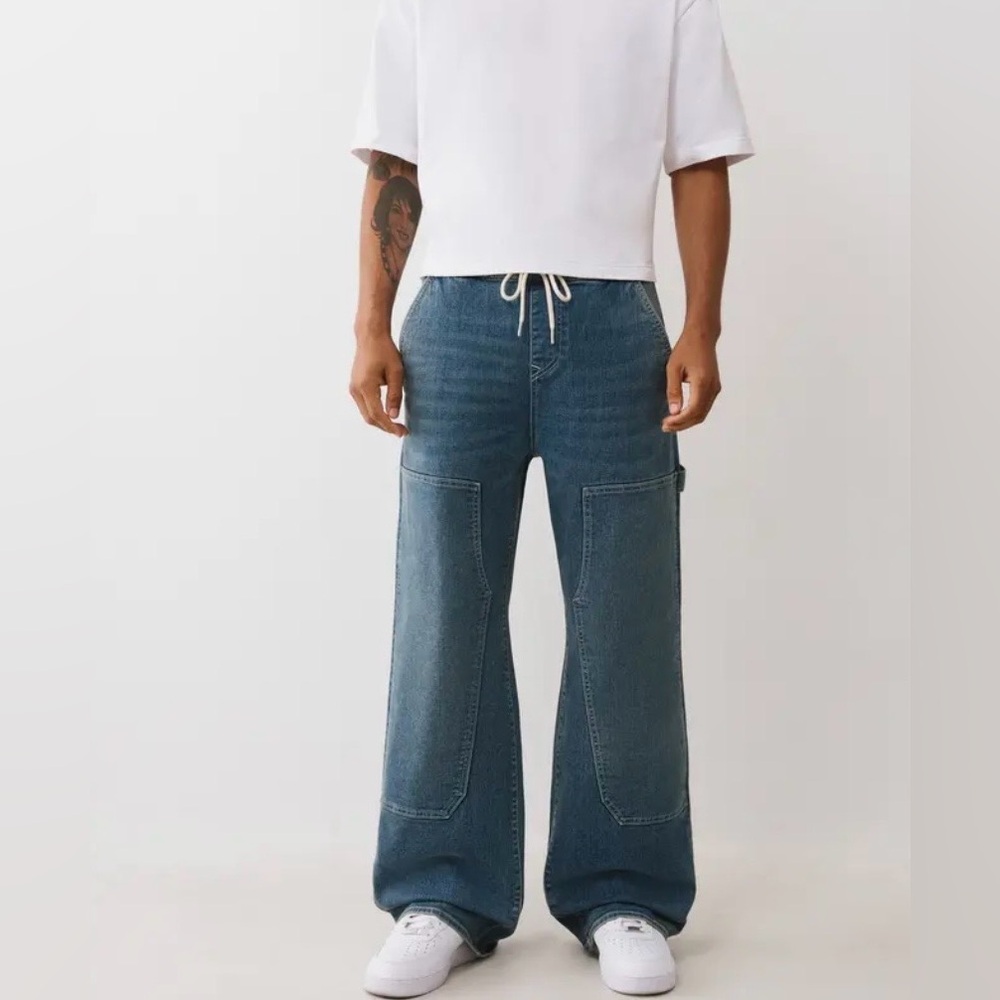 True Religion Vinny Ultra Baggy Carpenter Jeans Size 36 NWT Y2K Skater - Picture 4 of 11